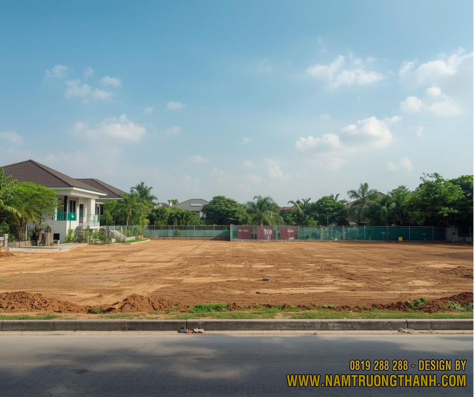 Khu đất xây nhà đã được giải phóng mặt bằng trước khi động thổ