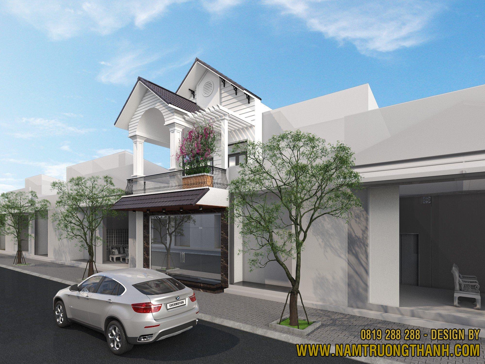 Thiết kế mặt tiền nhà phố 2 